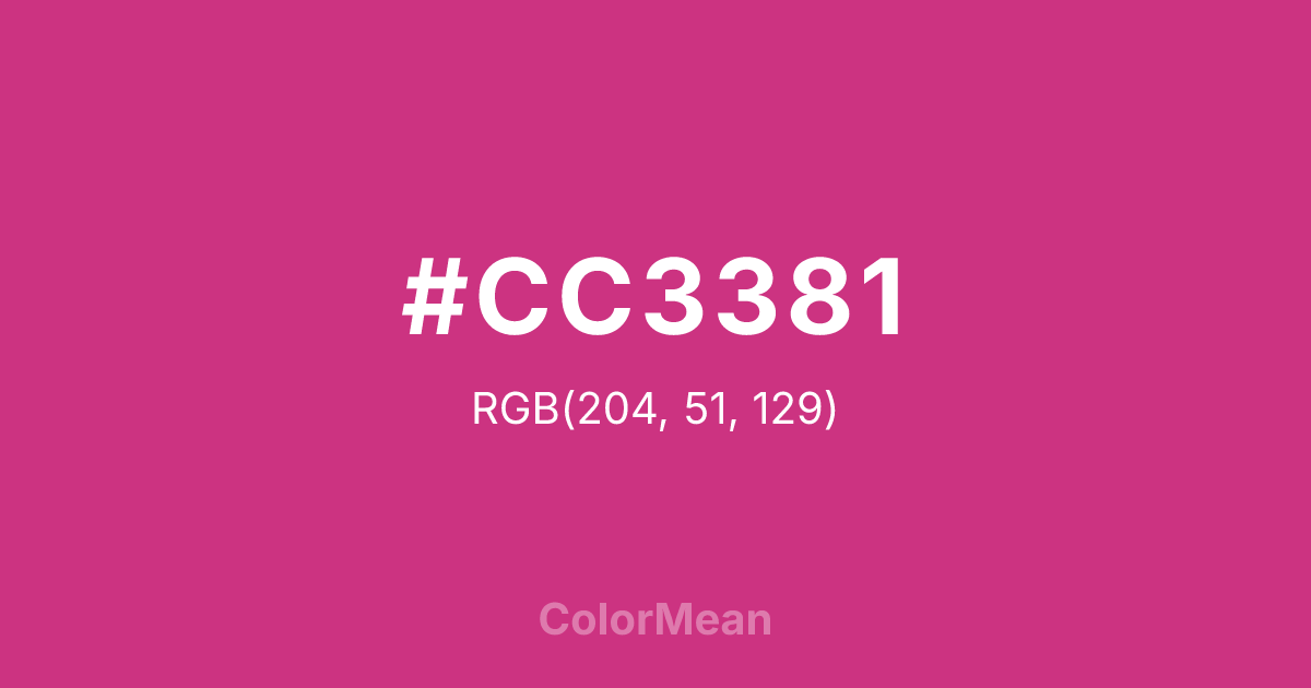 #CC3381 color swatch