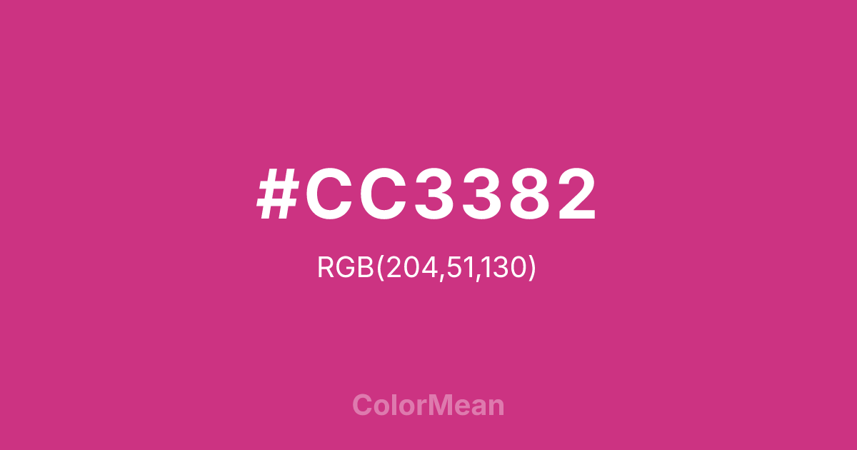 #CC3382 color swatch