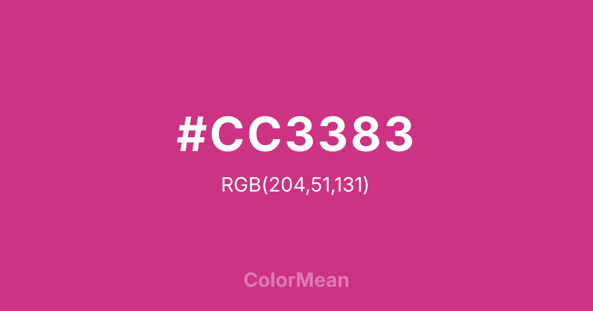 #CC3383 color swatch