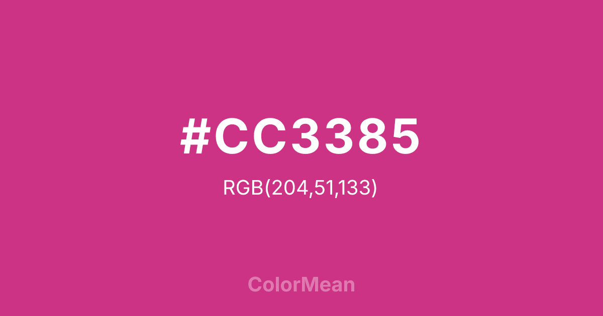 #CC3385 color swatch