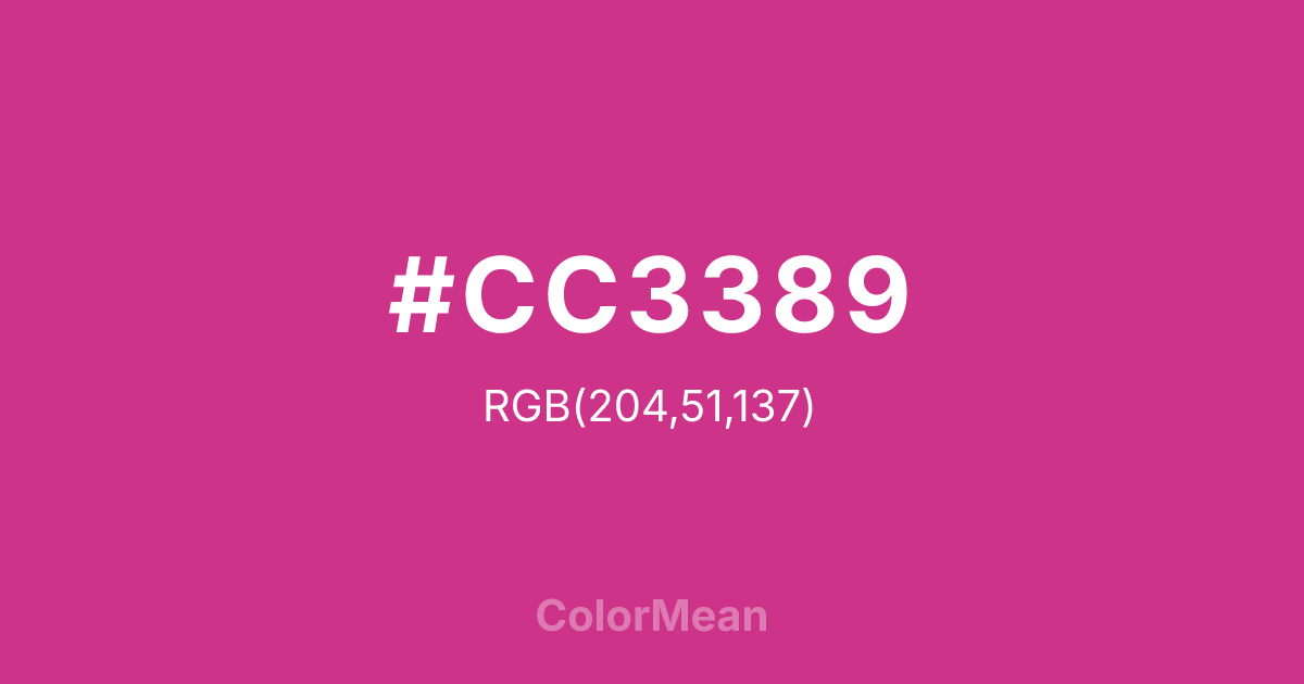 #CC3389 color swatch