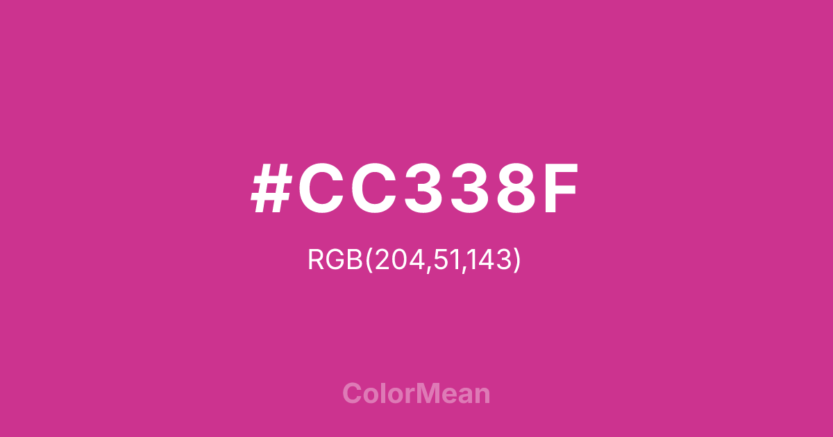 #CC338F color swatch