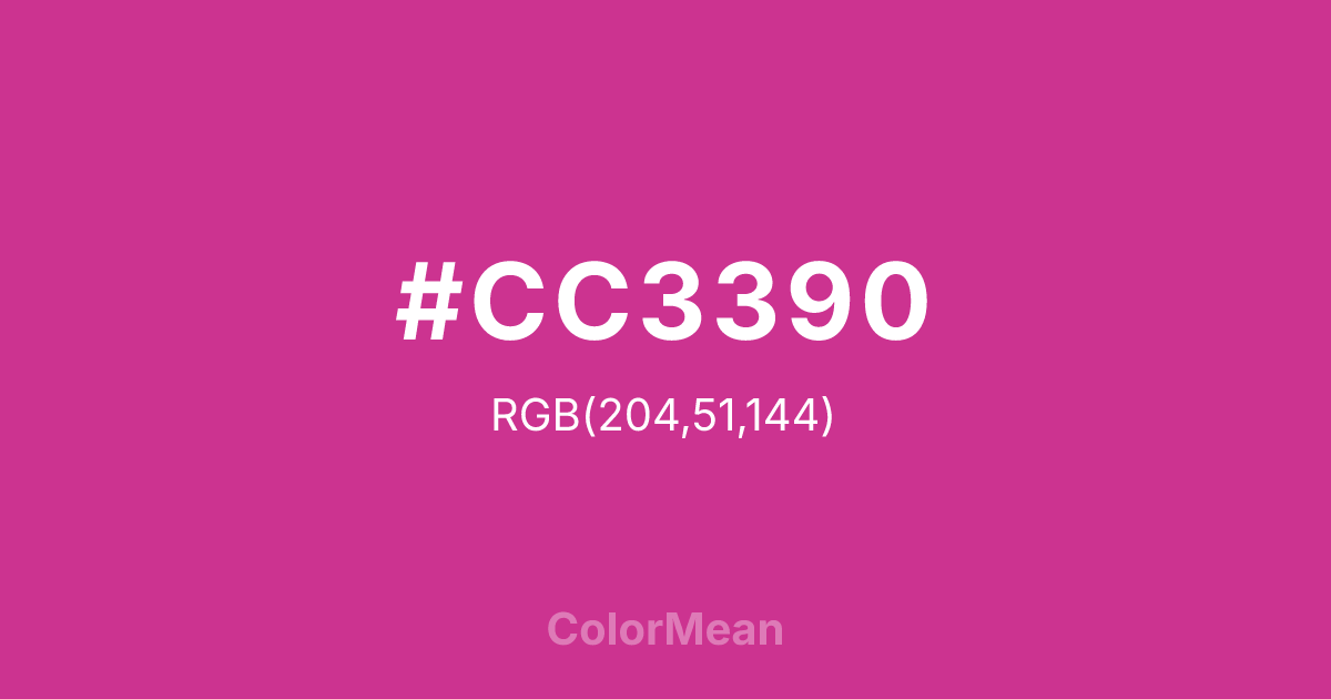 #CC3390 color swatch
