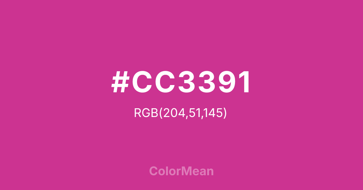 #CC3391 color swatch