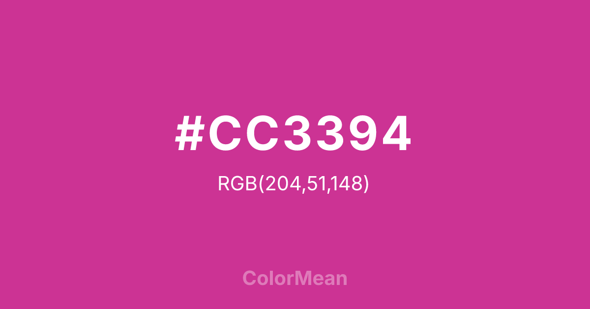 #CC3394 color swatch