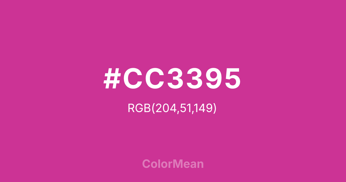 #CC3395 color swatch
