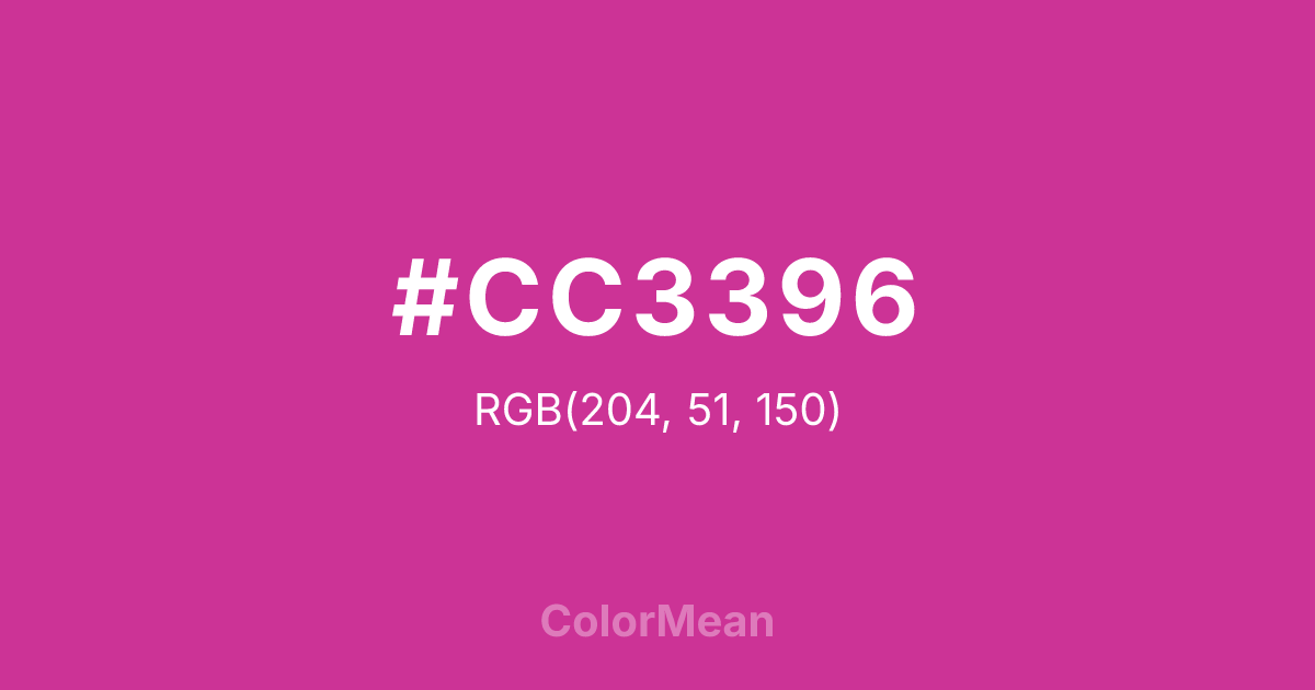 #CC3396 color swatch
