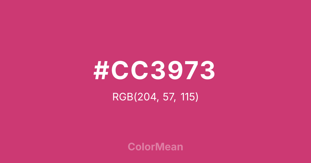 #CC3973 color swatch