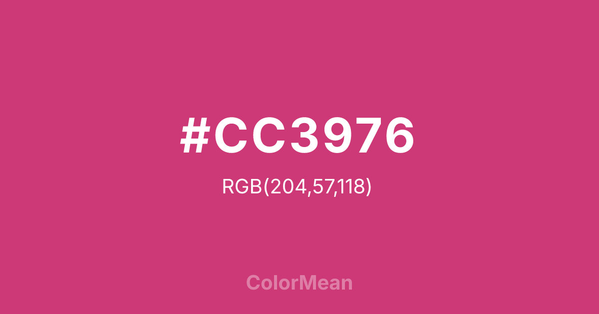 #CC3976 color swatch