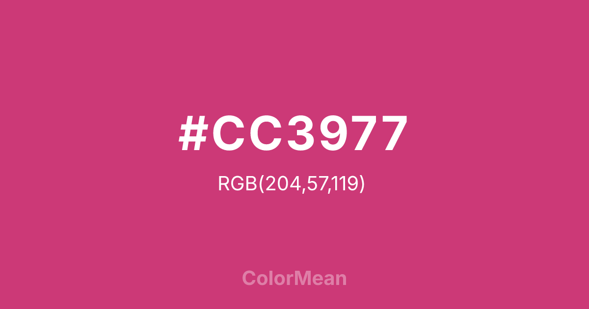#CC3977 color swatch