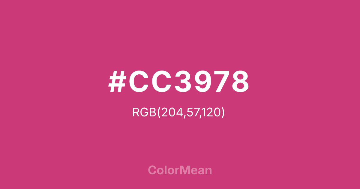 #CC3978 color swatch