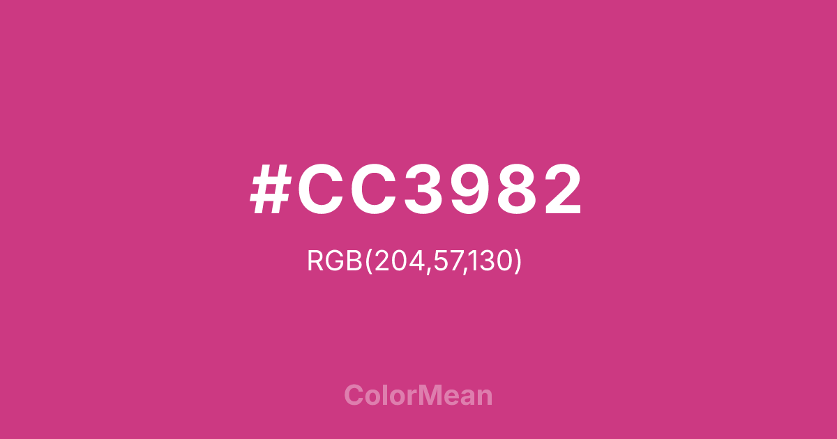 #CC3982 color swatch