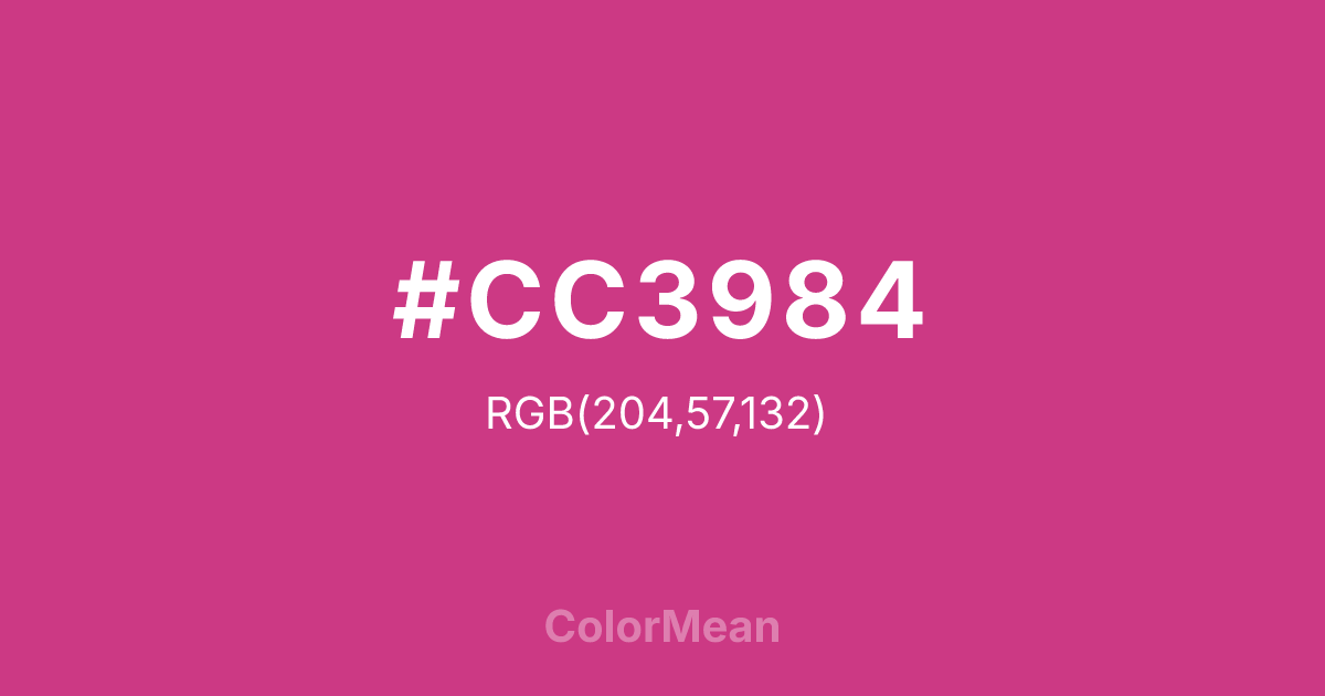 #CC3984 color swatch