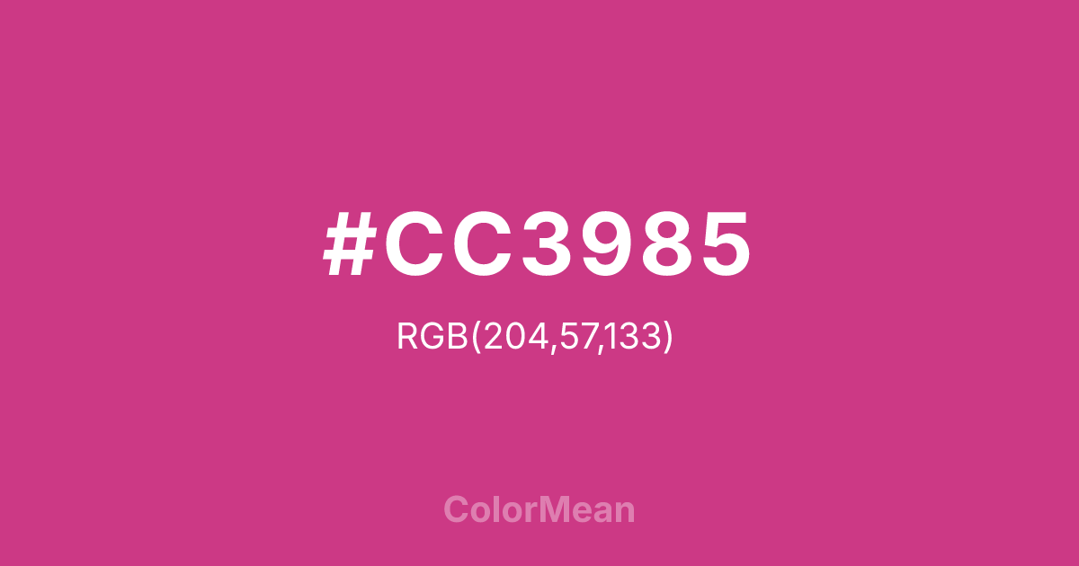 #CC3985 color swatch