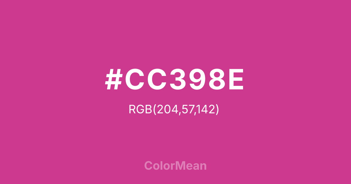 #CC398E color swatch