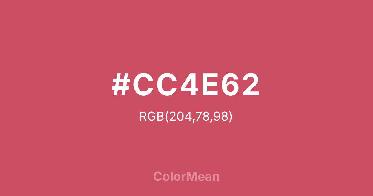 #CC4E62 color swatch