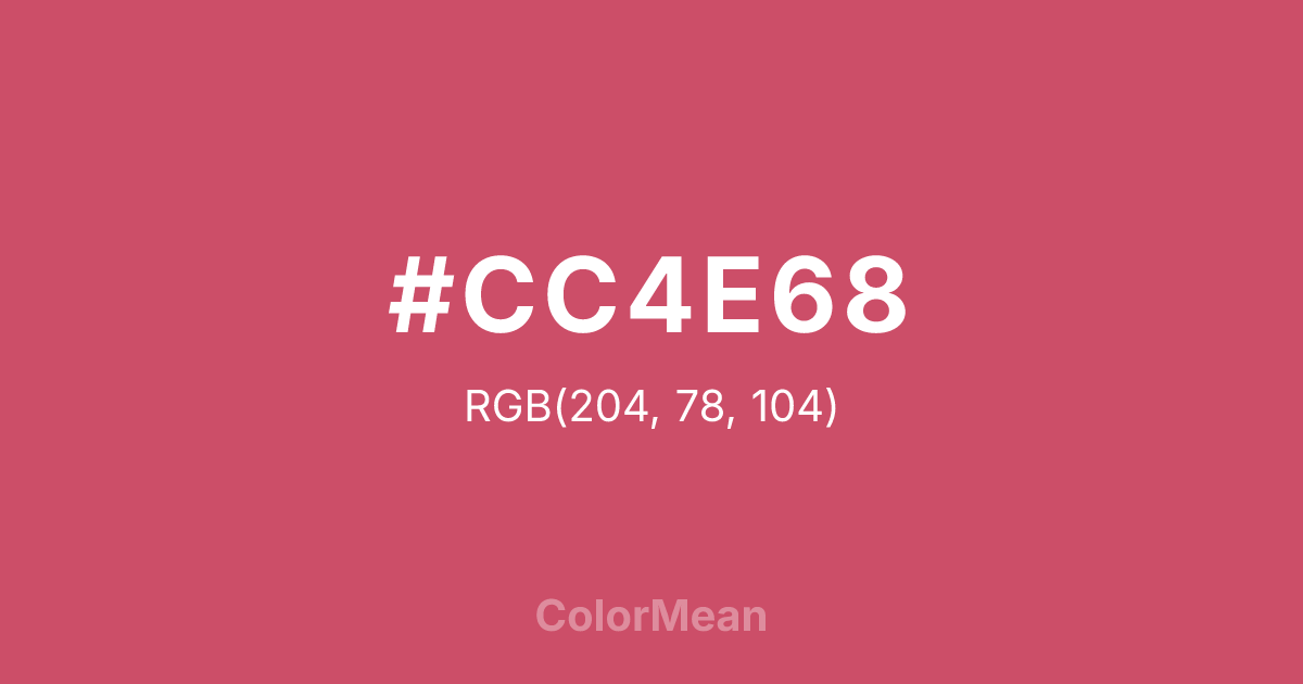 #CC4E68 color swatch