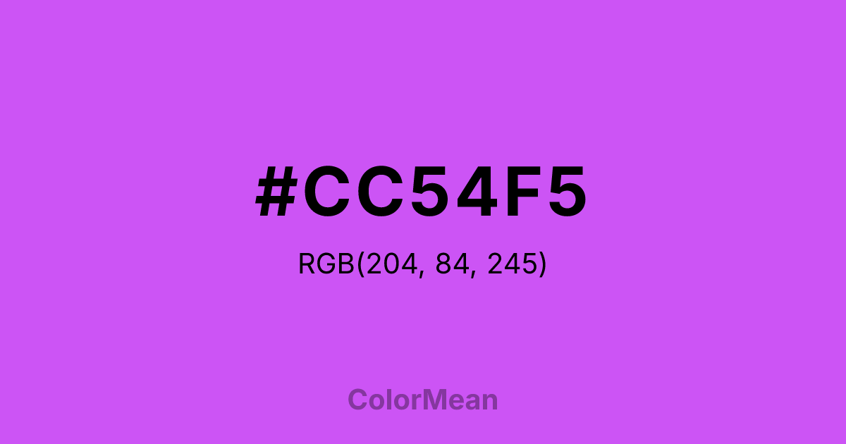 #CC54F5 color swatch