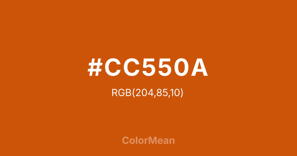 #CC550A color swatch
