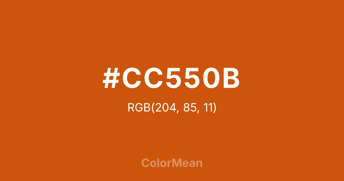 #CC550B color swatch