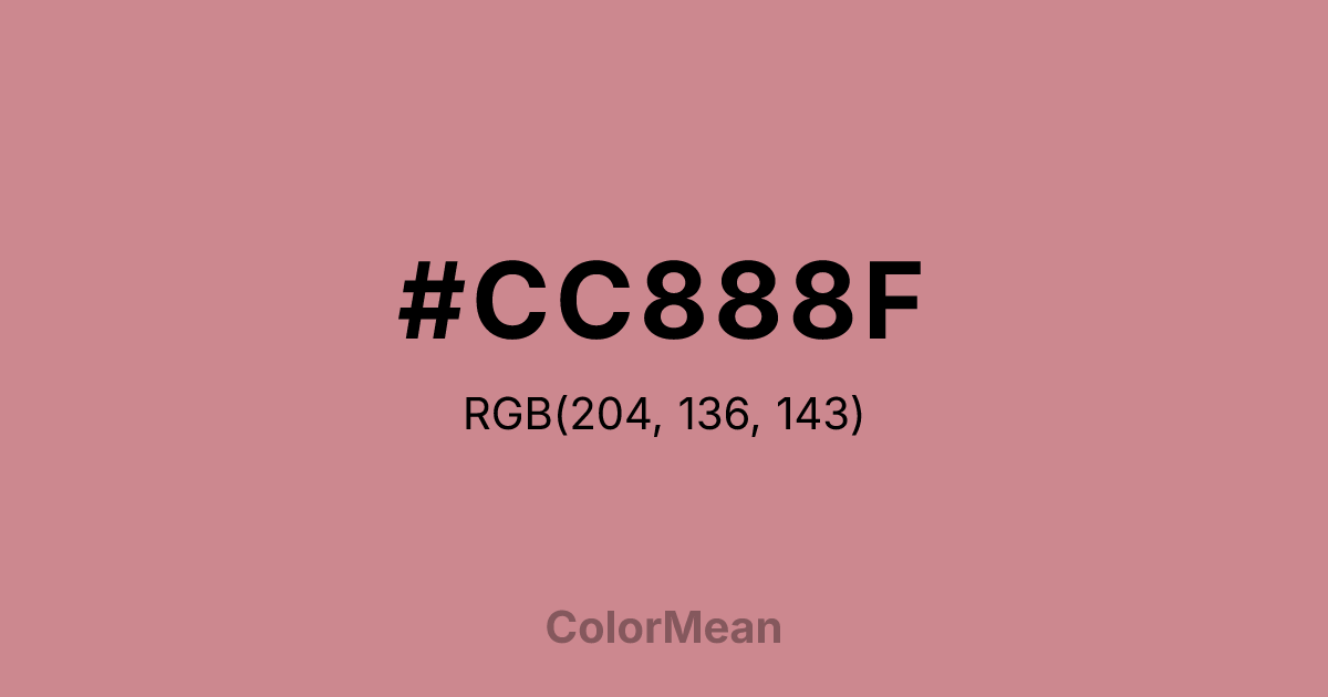 #CC888F color swatch