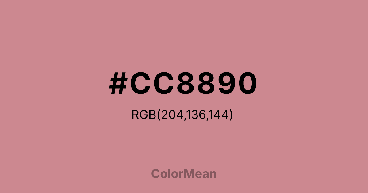 #CC8890 color swatch