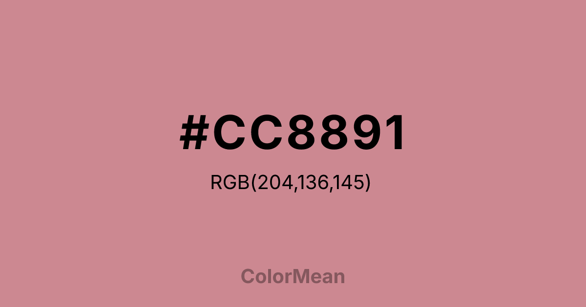 #CC8891 color swatch