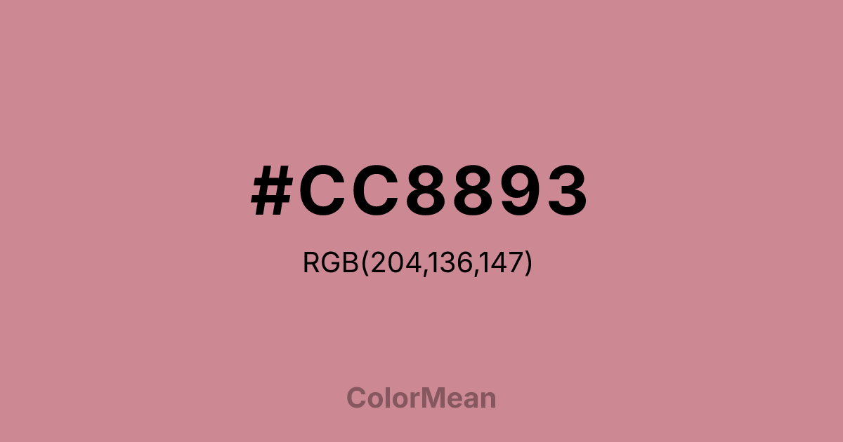 #CC8893 color swatch