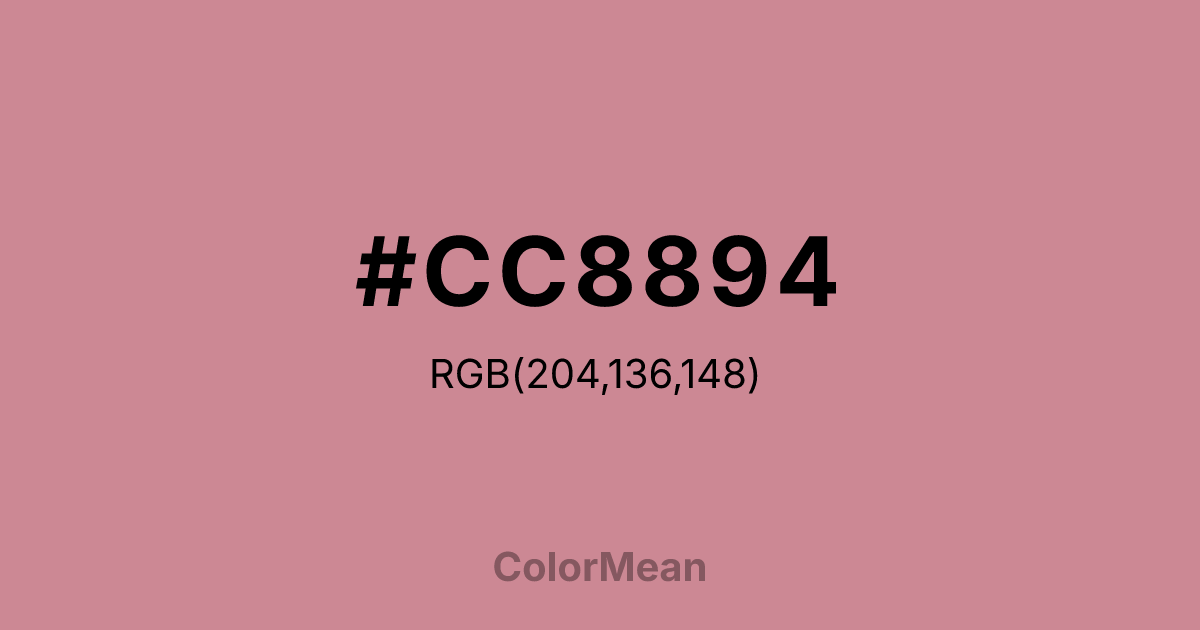 #CC8894 color swatch
