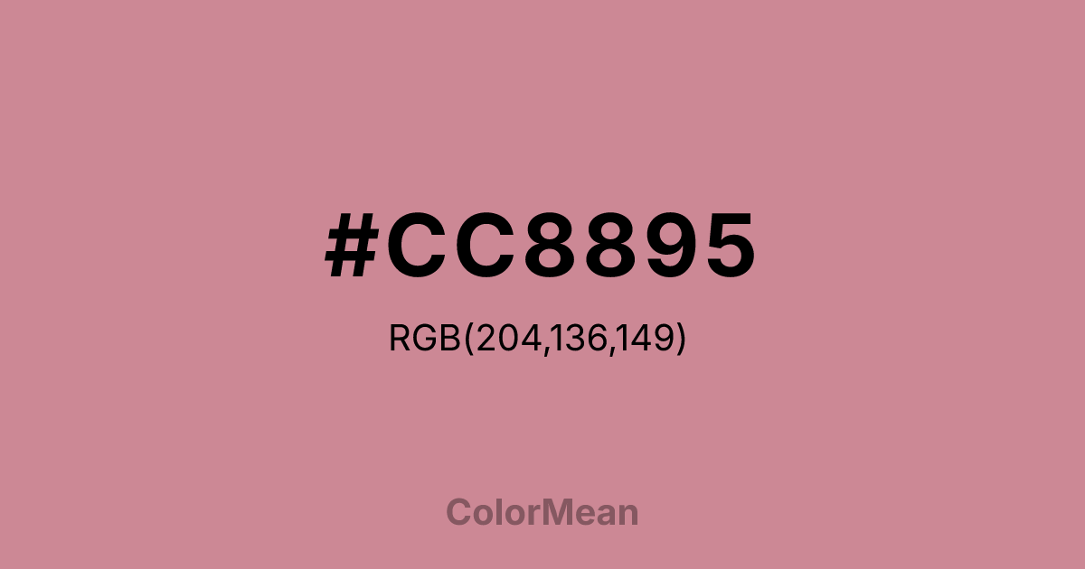 #CC8895 color swatch