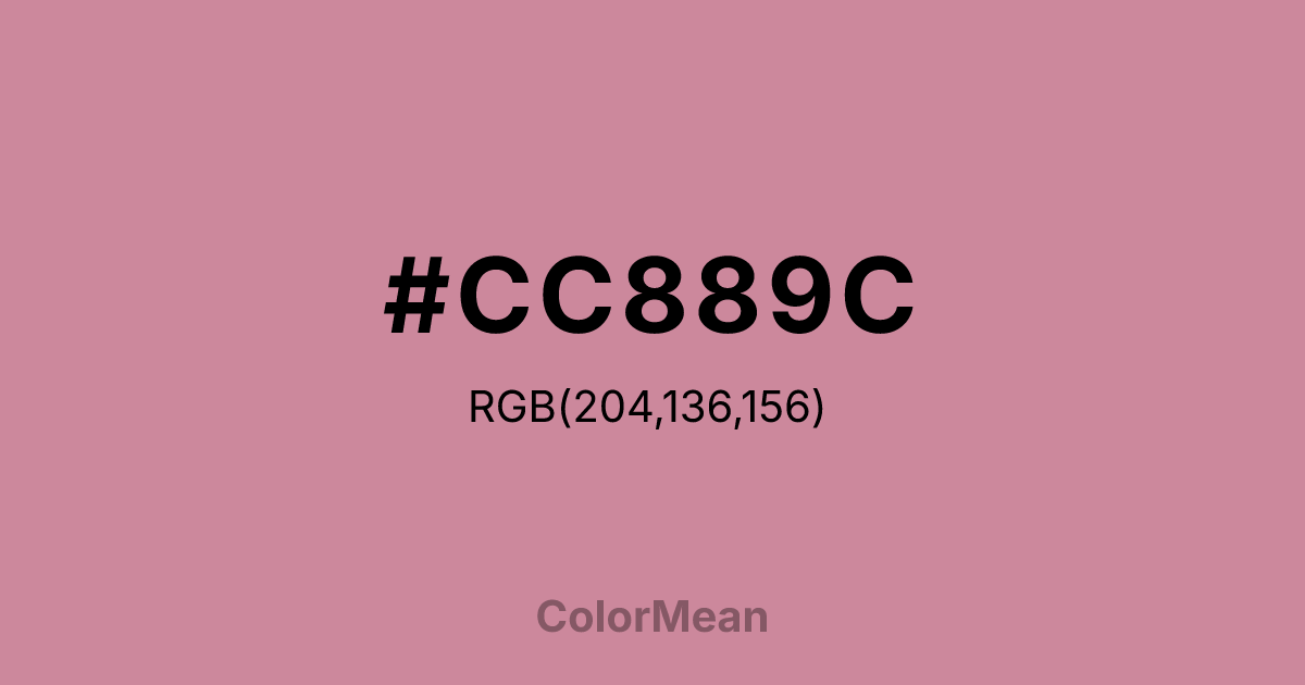 #CC889C color swatch