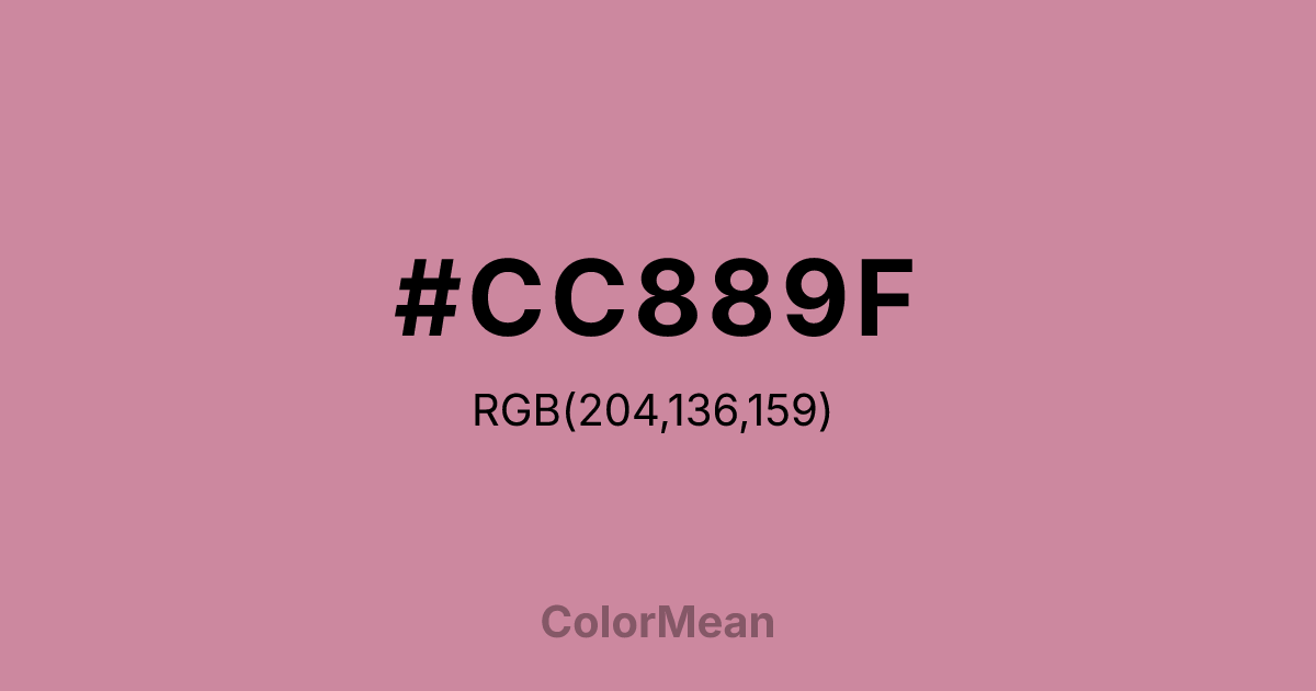 #CC889F color swatch