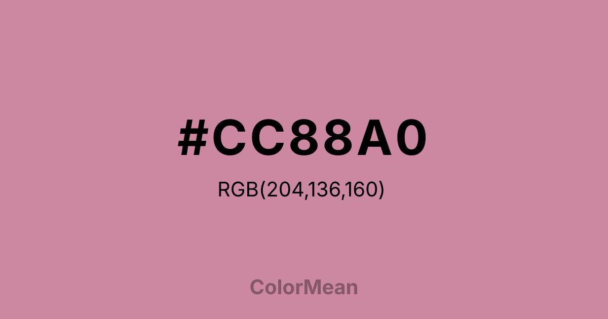 #CC88A0 color swatch