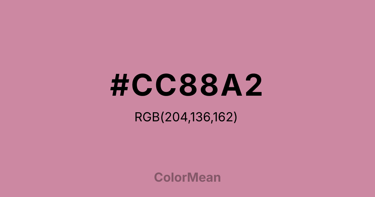 #CC88A2 color swatch