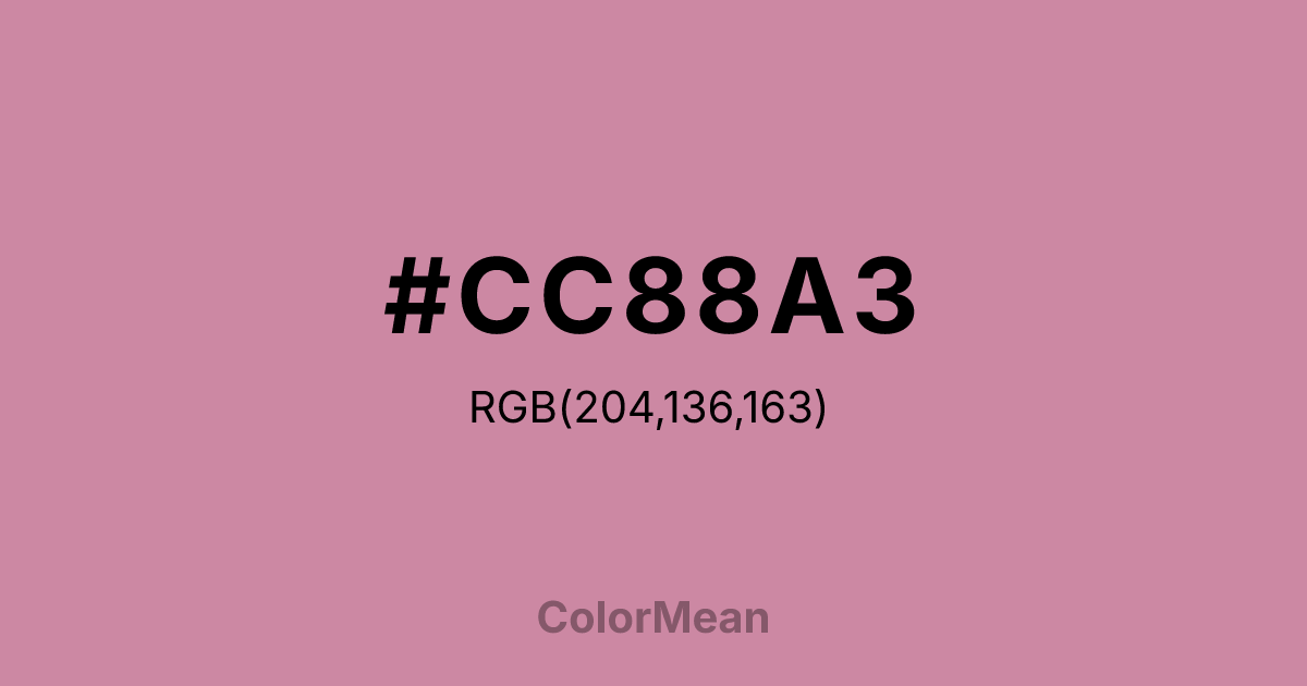 #CC88A3 color swatch