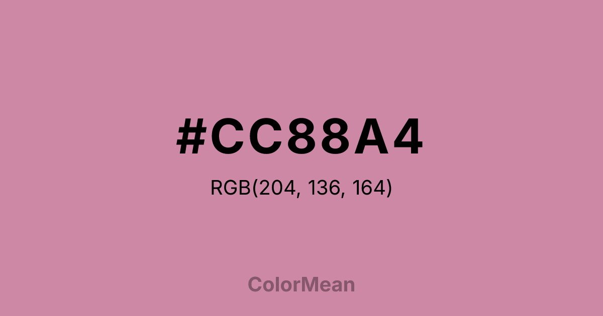 #CC88A4 color swatch