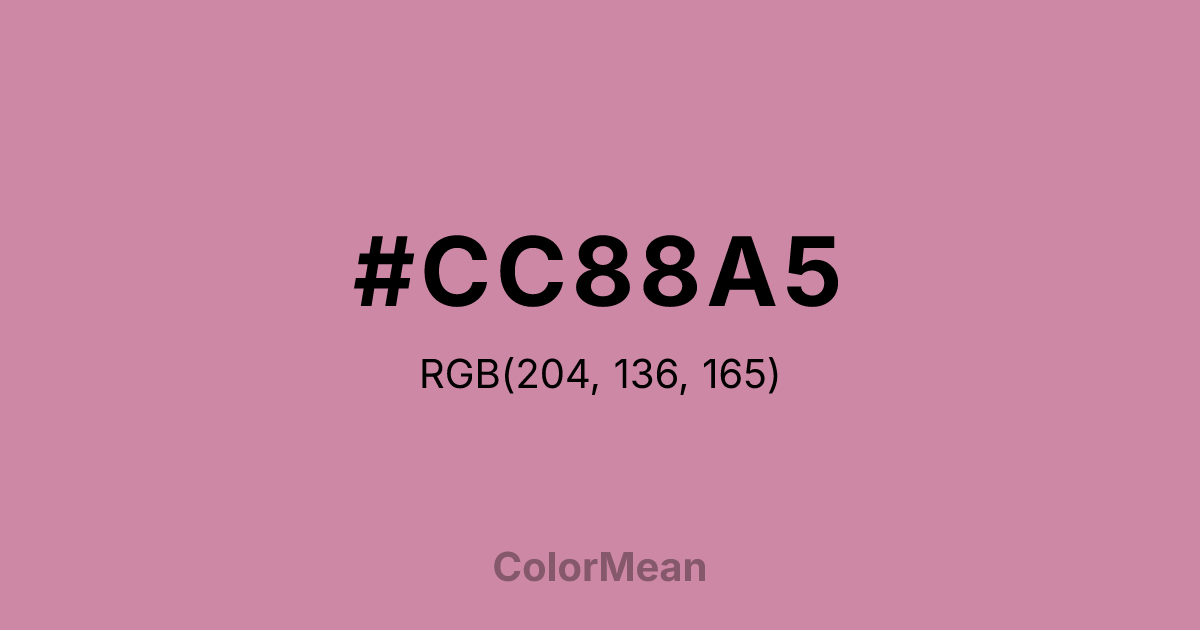 #CC88A5 color swatch
