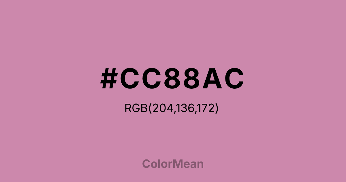 #CC88AC color swatch