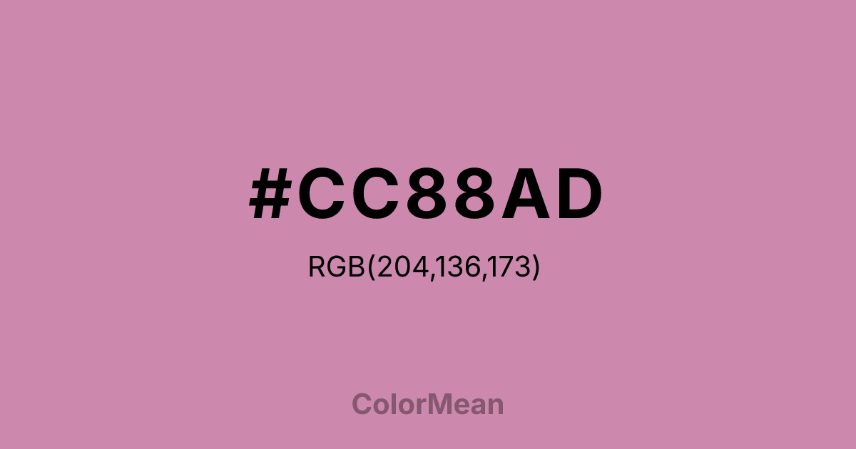 #CC88AD color swatch