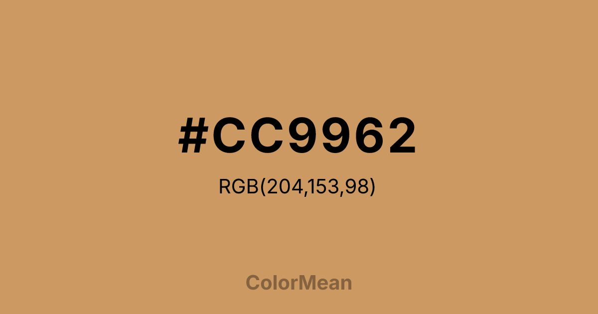 #CC9962 color swatch