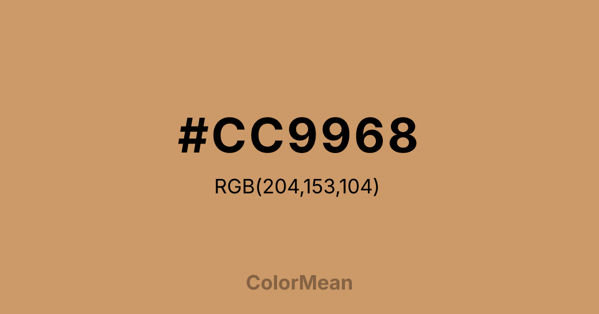 #CC9968 color swatch