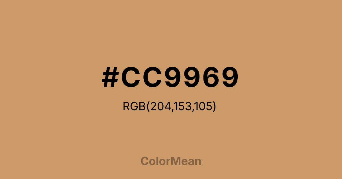 #CC9969 color swatch