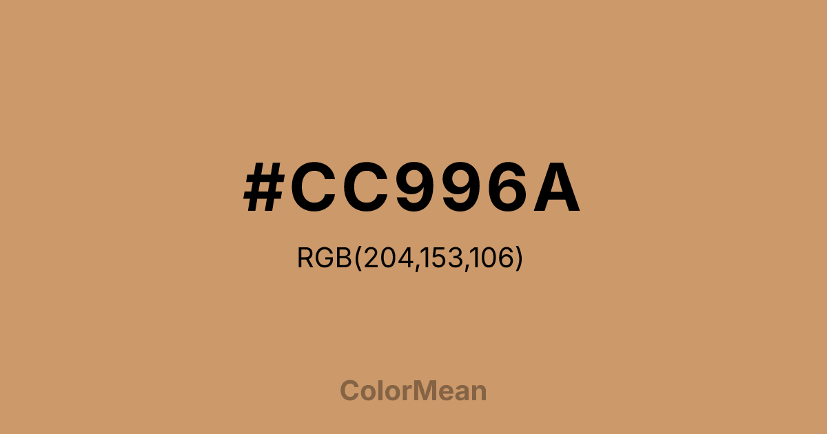 #CC996A color swatch