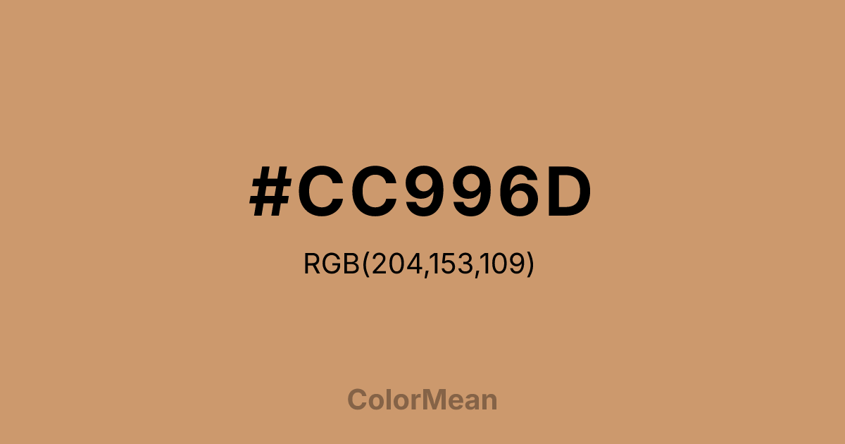 #CC996D color swatch