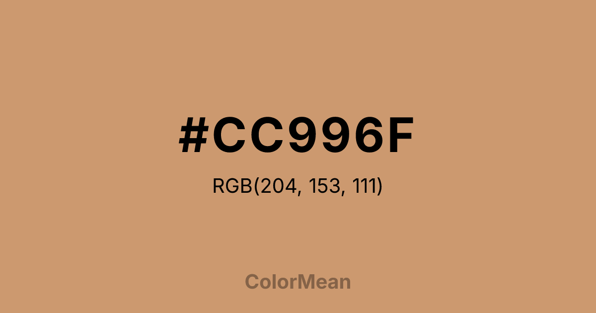 #CC996F color swatch