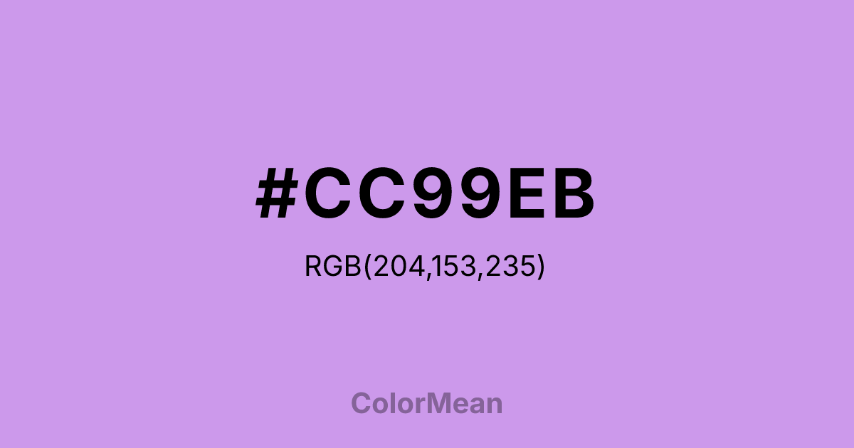 #CC99EB color swatch