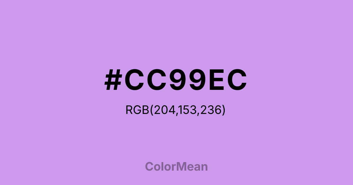 #CC99EC color swatch