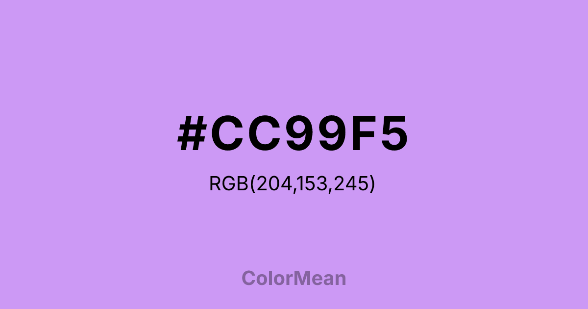 #CC99F5 color swatch