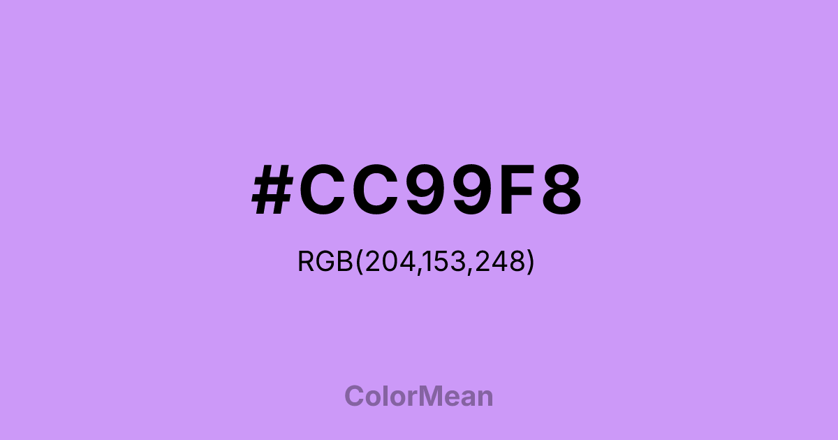 #CC99F8 color swatch