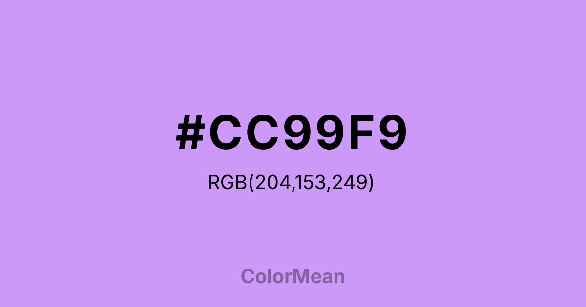 #CC99F9 color swatch
